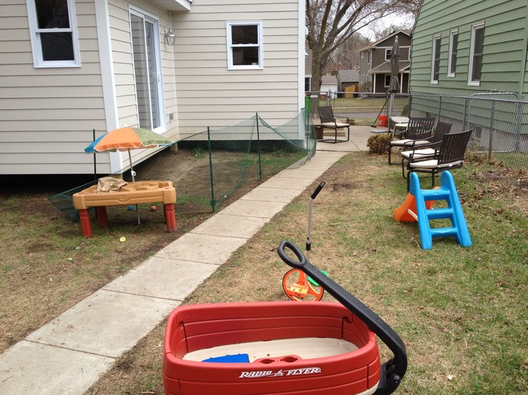 Before of south side of yard