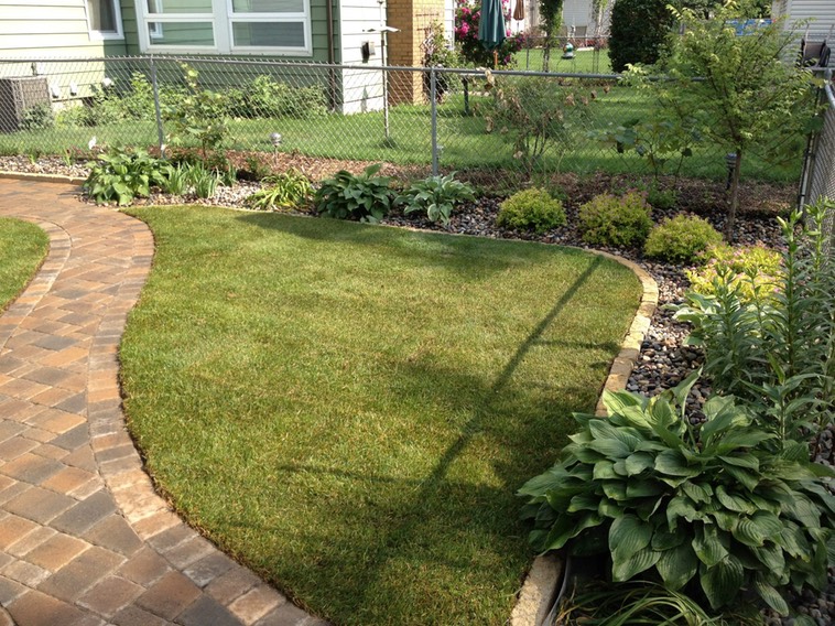 Borgert paver path, yard and new plantings